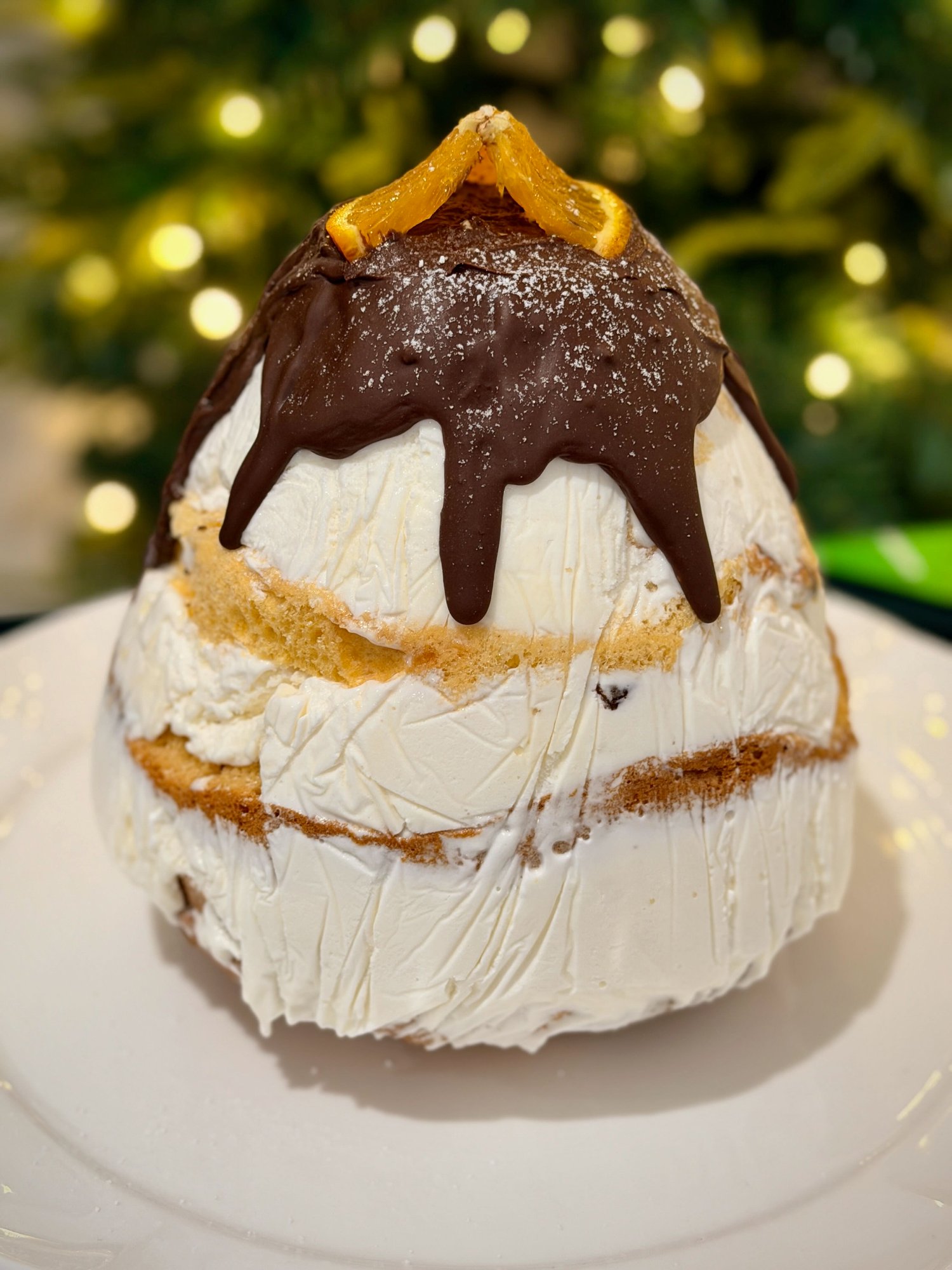 Frozen Panettone Ice Cream Pudding