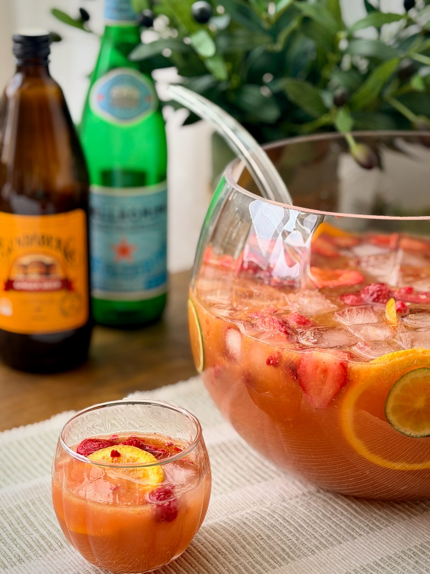 Sparkling Cranberry, Orange & Ginger Christmas Punch