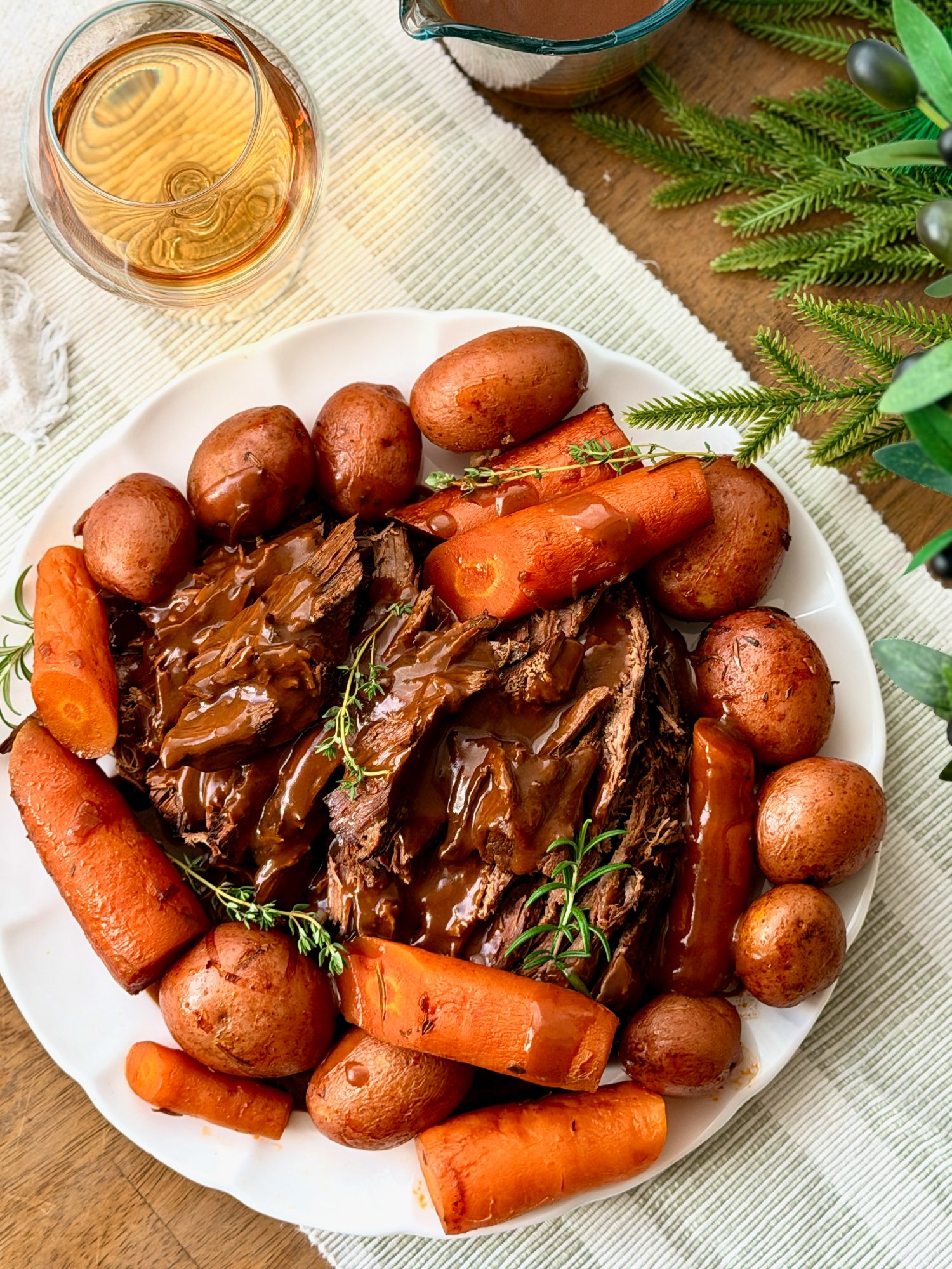 Sunday Beef Pot Roast with Madeira Gravy